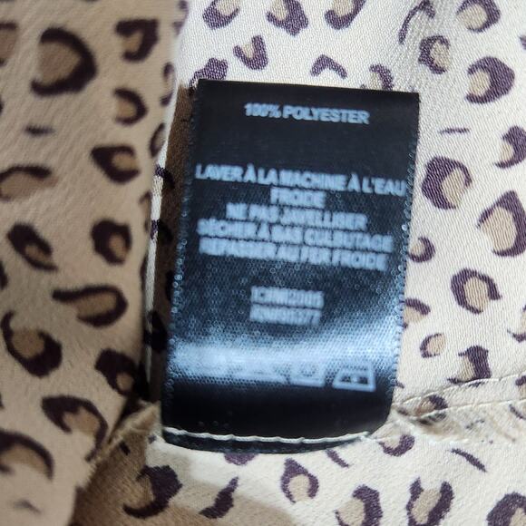 Sanctuary Brown Leopard Print Spaghetti Strap Wrap Dress Womens Size Large L - Picture 5 of 5